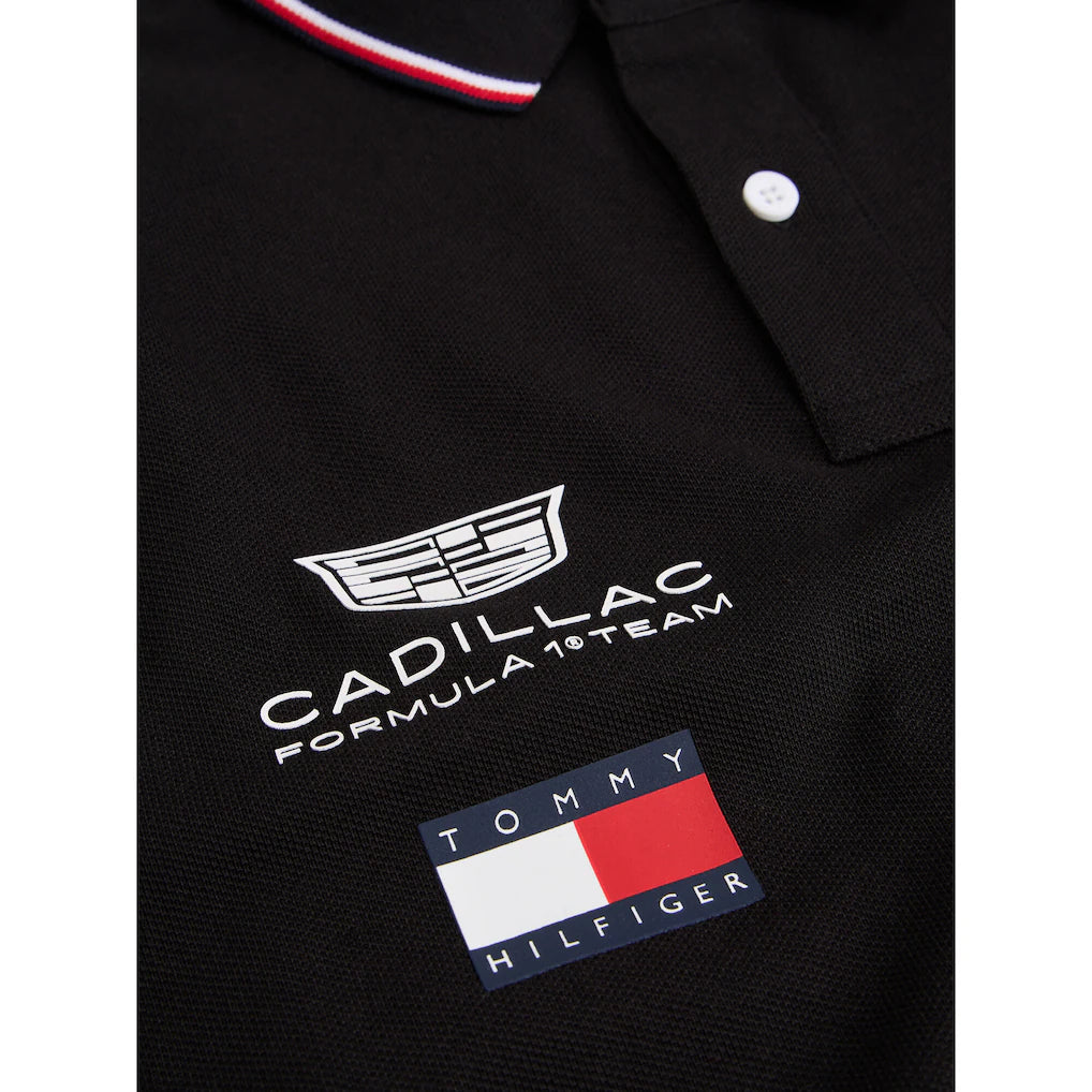 Polo Oficial Tommy Hilfiger Equipo Cadillac F1 2026 (Negra)