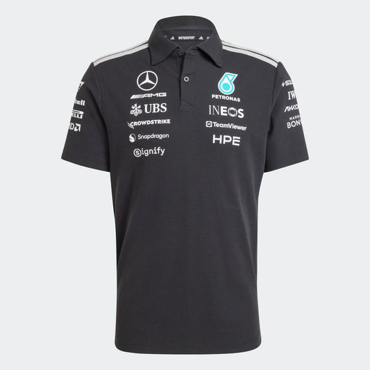 Polo Oficial Adidas Mercedes-AMG Petronas F1 2026 (Negra)
