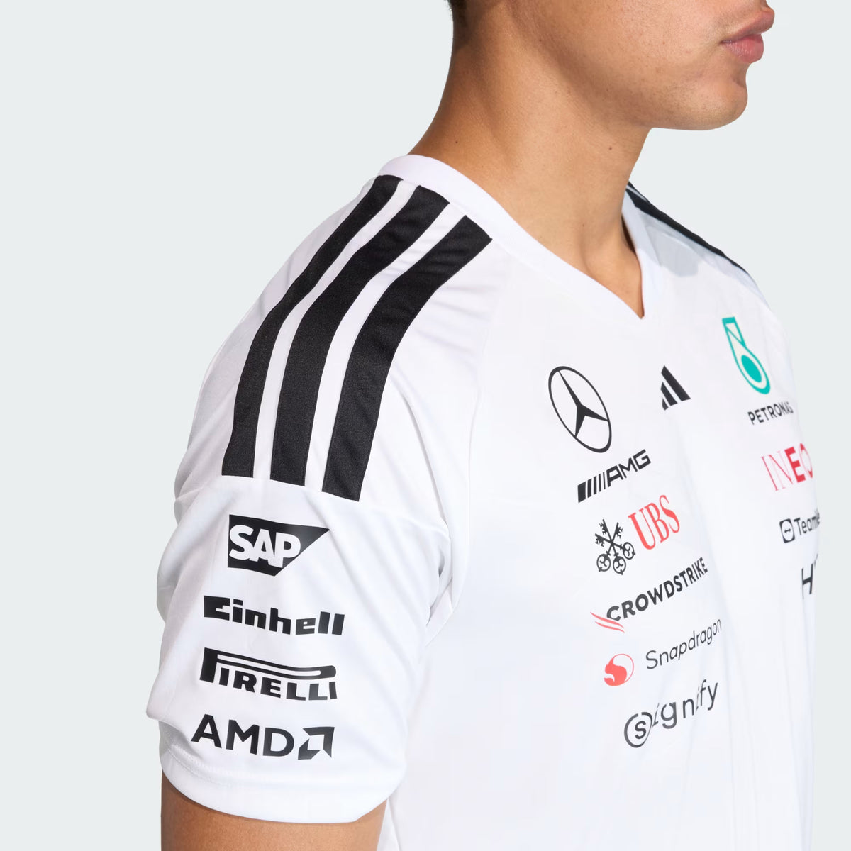 Jersey Oficial Adidas Mercedes-AMG Petronas F1 2026 (Blanca)