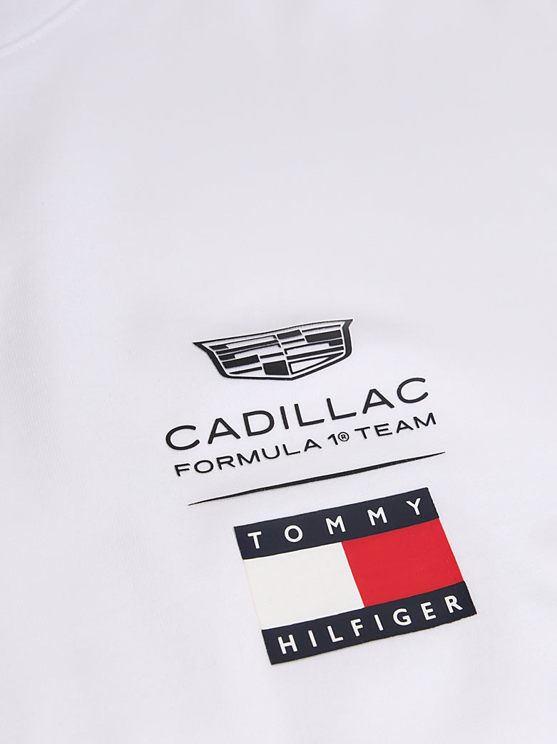 Playera Oficial Tommy Hilfiger Logo Cadillac F1 2026 (Blanca)