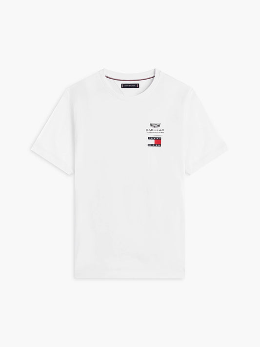 Playera Oficial Tommy Hilfiger Logo Cadillac F1 2026 (Blanca)