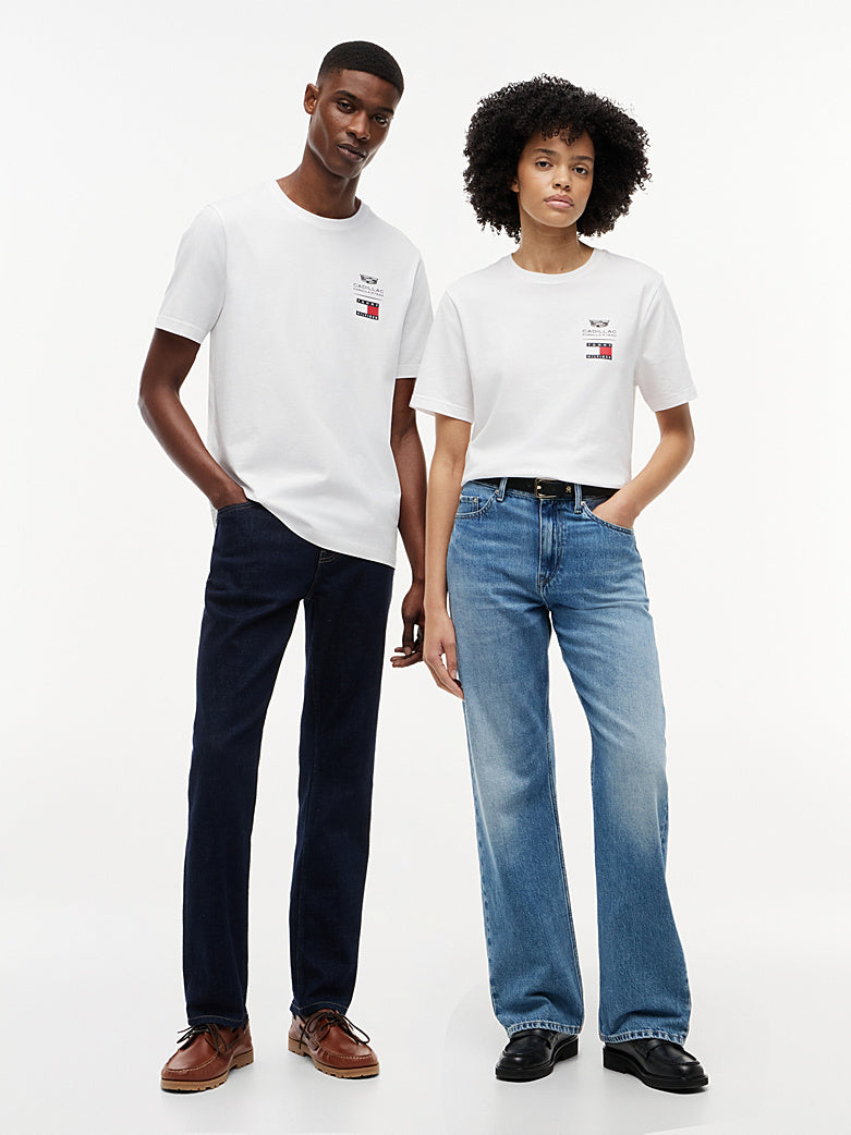 Playera Oficial Tommy Hilfiger Logo Cadillac F1 2026 (Blanca)
