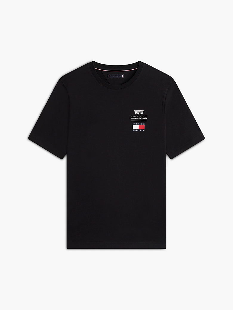 Playera Oficial Tommy Hilfiger Logo Cadillac F1 2026 (Negra)