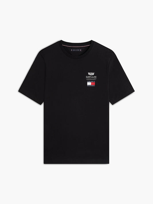 Playera Oficial Tommy Hilfiger Logo Cadillac F1 2026 (Negra)