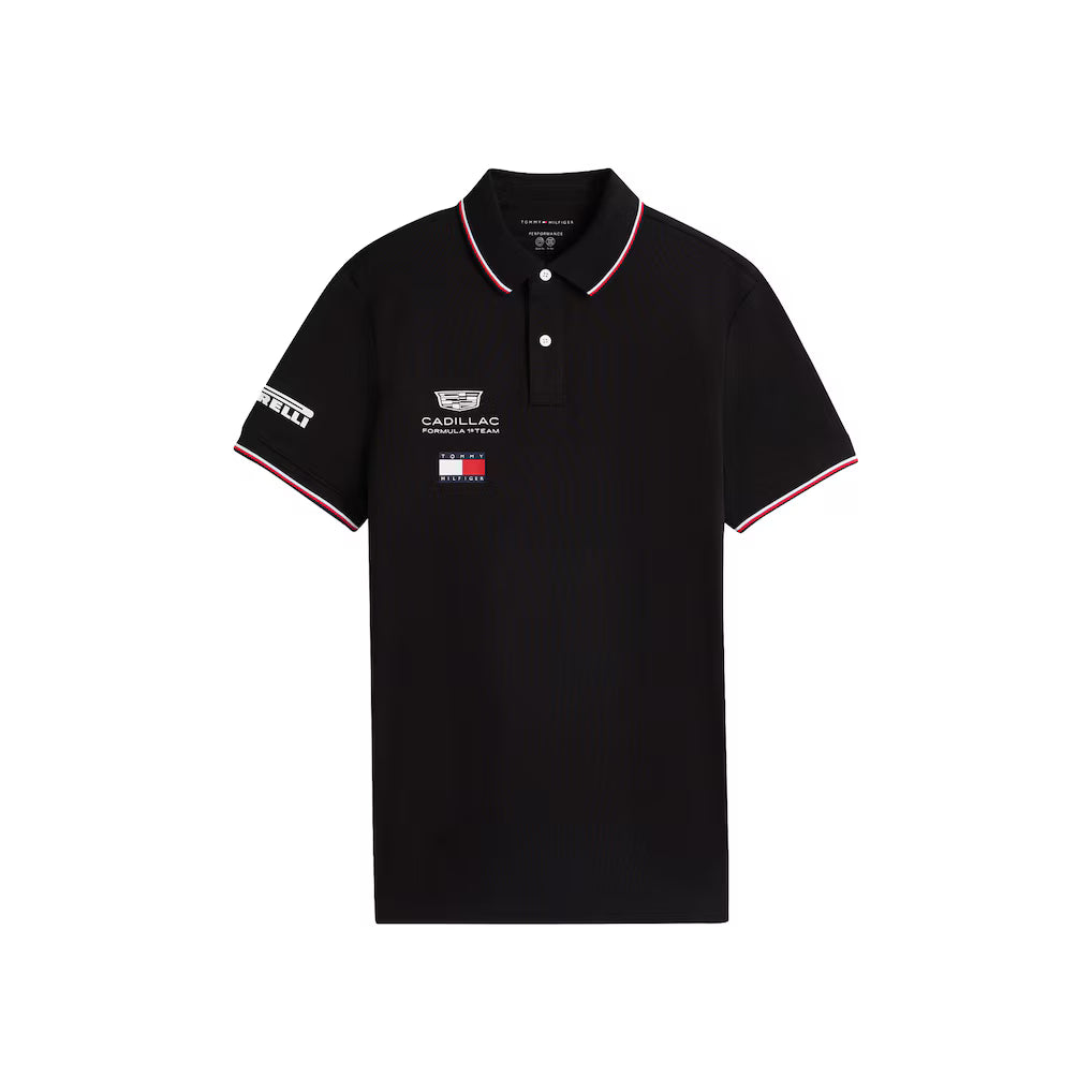 Polo Oficial Tommy Hilfiger Equipo Cadillac F1 2026 (Negra)
