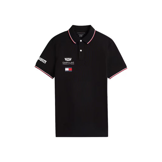 Polo Oficial Tommy Hilfiger Equipo Cadillac F1 2026 (Negra)