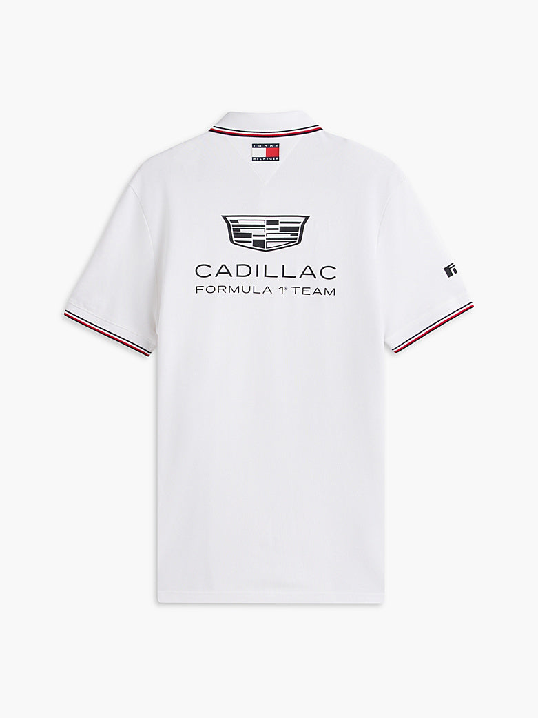 Polo Oficial Tommy Hilfiger Equipo Cadillac F1 2026 (Blanca)