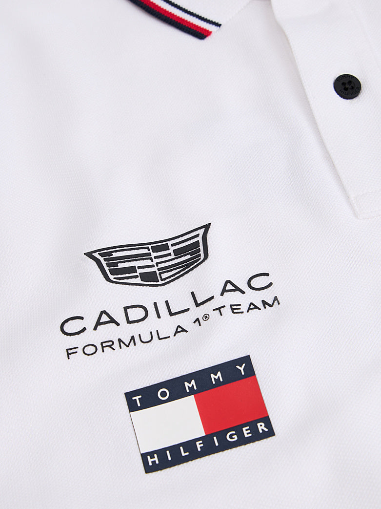 Polo Oficial Tommy Hilfiger Equipo Cadillac F1 2026 (Blanca)