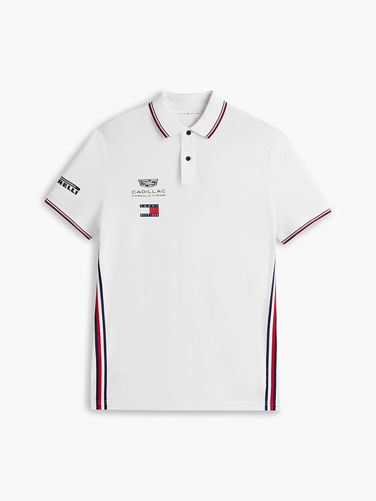 Polo Oficial Tommy Hilfiger Equipo Cadillac F1 2026 (Blanca)