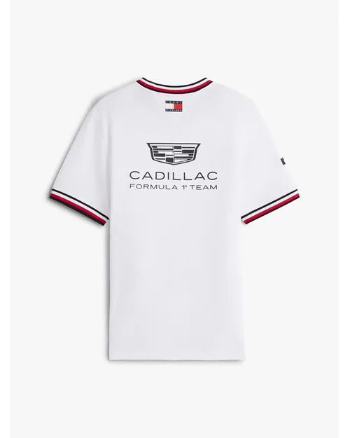 Playera Oficial Tommy Hilfiger Equipo Cadillac F1 2026 (Blanca)