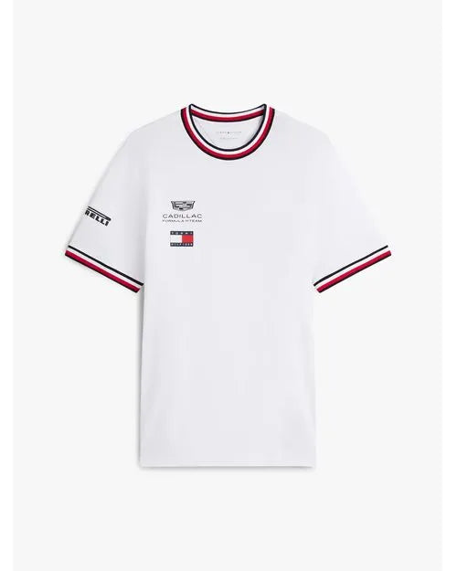 Playera Oficial Tommy Hilfiger Equipo Cadillac F1 2026 (Blanca)