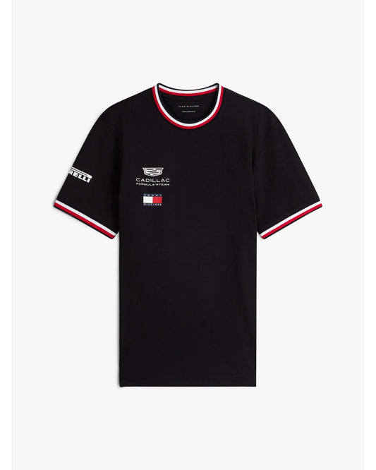Playera Oficial Tommy Hilfiger Equipo Cadillac F1 2026 (Negra)