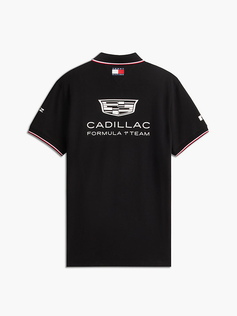 Polo Oficial Tommy Hilfiger Sergio "Checo" Pérez – Cadillac F1 2026 (Negra)