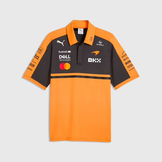 Polo Oficial McLaren Puma 2026 Papaya/Negro